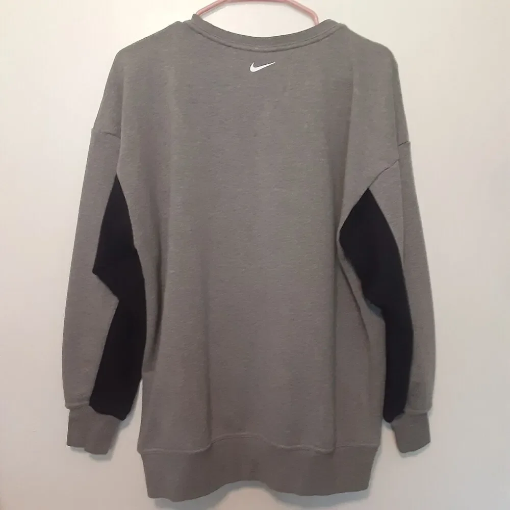 Nike Dri Fit Crew Neck Sweatshirt Adult Mens Gray Size Small Pullover